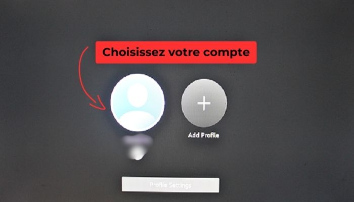 Votre compte enregistré apparaîtra maintenant