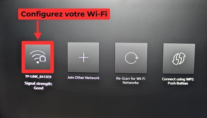 configurez votre wifi avec fire tv stick