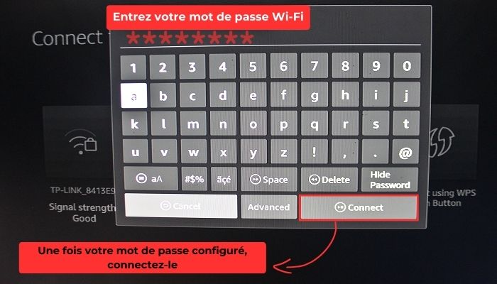 mot de passe de votre Wi-Fi sur firestick
